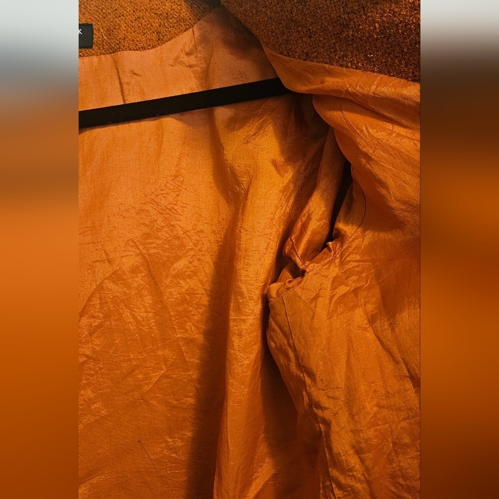 Vintage 70s Jones New York Burnt Orange Wool Jacket - Picture 3 of 7